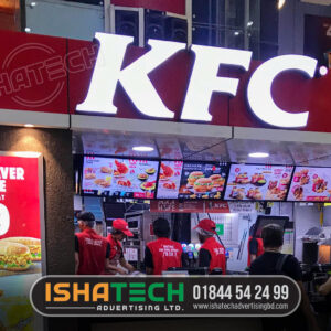 KFC Restaurant Acrylic 3D Lighting Sign Board