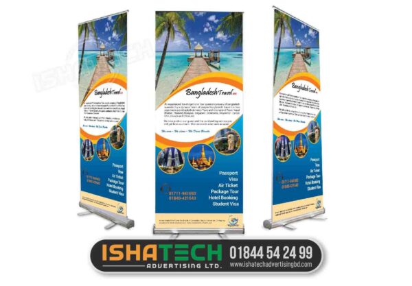 Roll Up Banner Design and Printing Serivce in Gulshan, Banani, Uttara, Mirpur, Dhaka, Bnangladesh