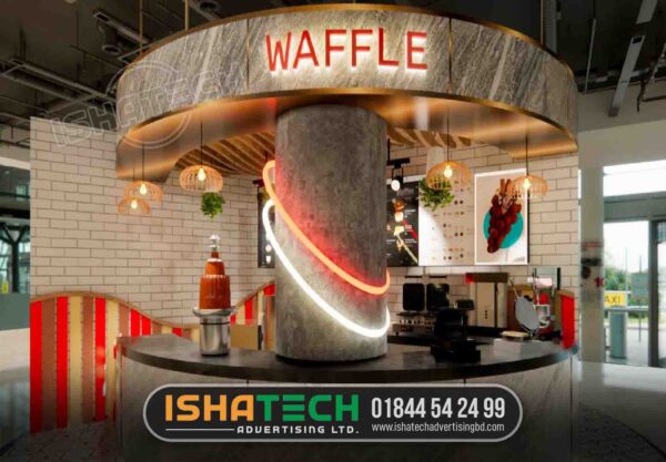 Waffle Restaurant LED Sign Board