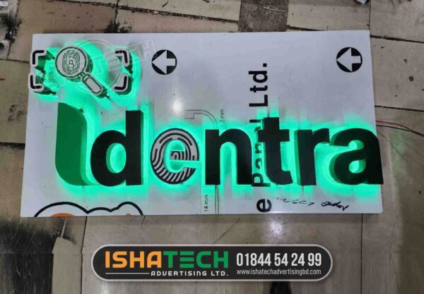 LED Name Plate for a dentra dental car hospital