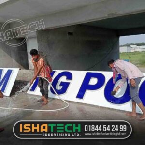 Sign board installation Labor in Bangladesh