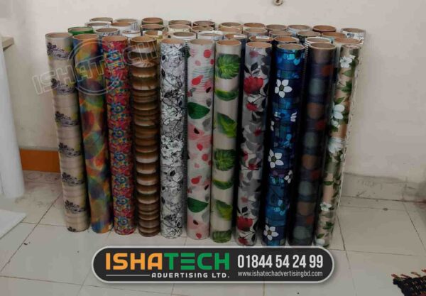 round wall sticker roll