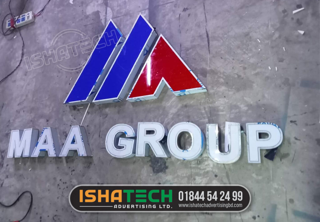 MAA Group Stainless Steel Bata Model Letter Sign Board