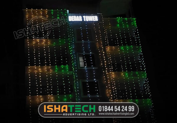 Dedar Tower Outdoor Neon Signage