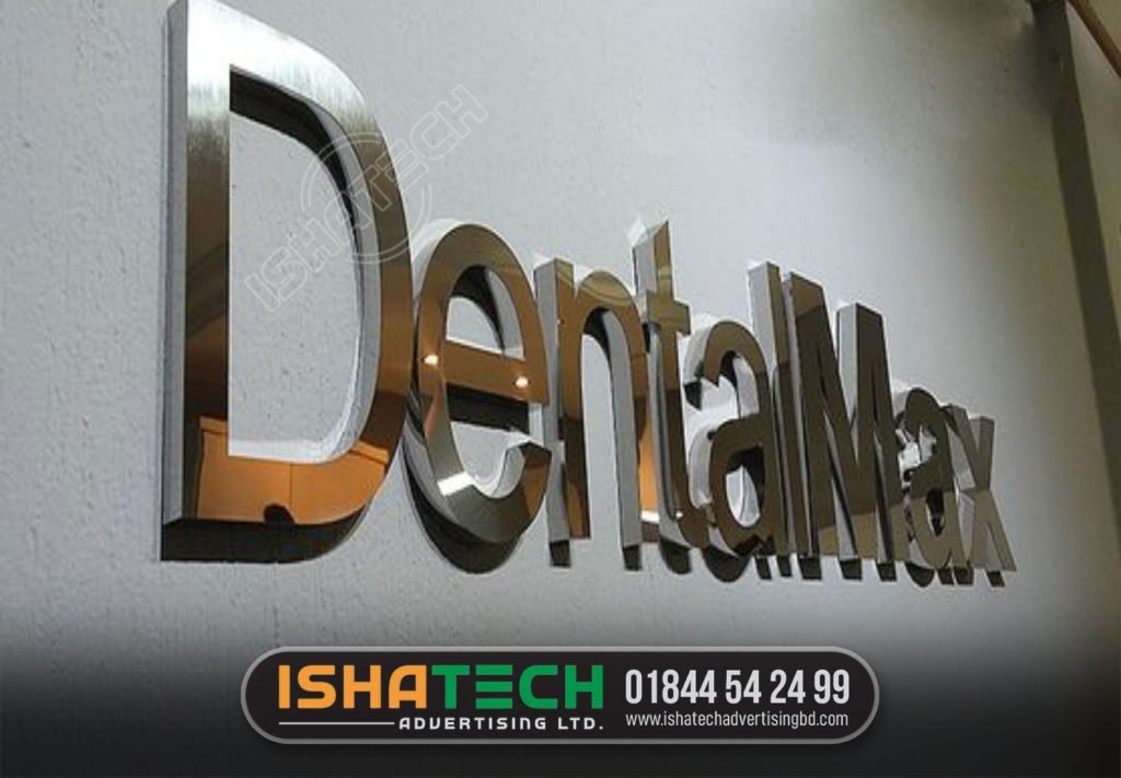 SS name plate for reception