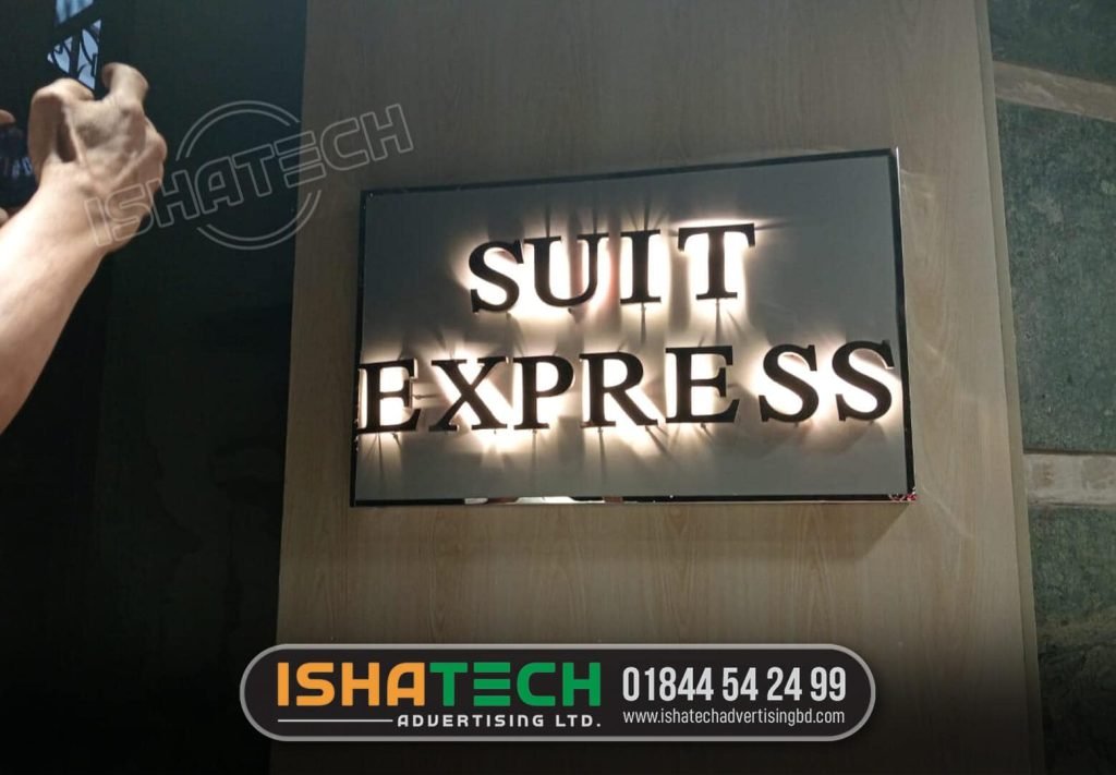 SS name plate for shops