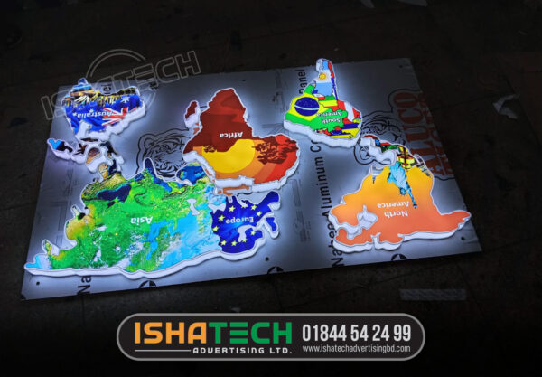 LED Map Wall