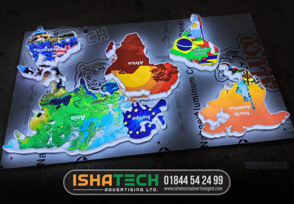 LED Map Wall