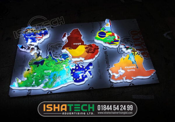 LED Map Wall
