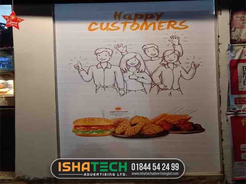 Glass stickers designs for restaurant